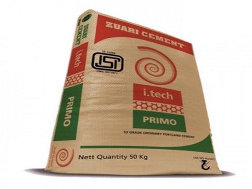 Zuari Primo OPC Cement - 53 Grade, Grey, Rapid Hardening, Aluminate Raw Material, Medium Sand Fineness, 3.6% SO3, 2% MgO | High Early Strength, Low Alkaline Content, Enhanced Resistance to Sulfate Attack