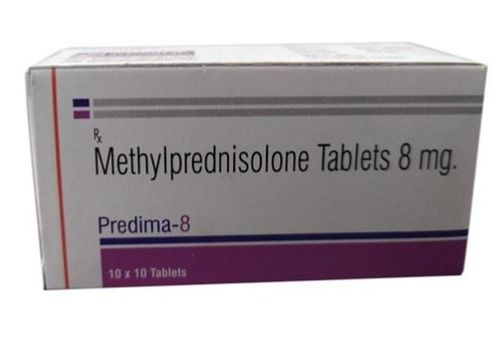  8Mg मिथाइलप्रेडनिसोलोन टैबलेट, 8Mg, 10X10 टैबलेट ब्लिस्टर कूल एंड ड्राई प्लेस 