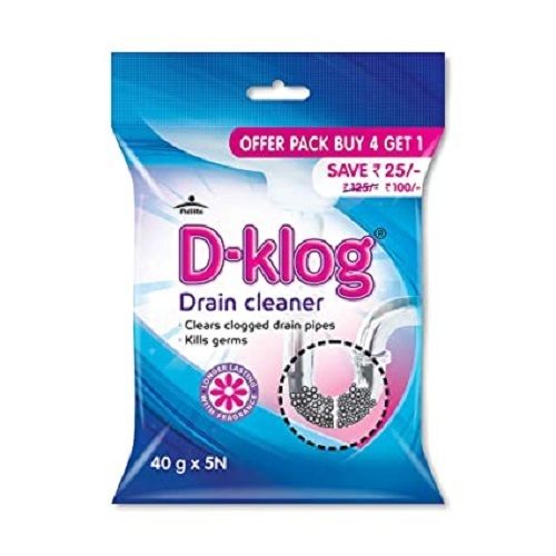 Clears Clogged Drain Pipes And Kills Germs D-Klog Drain Cleaner Powder Application: Water Treatment