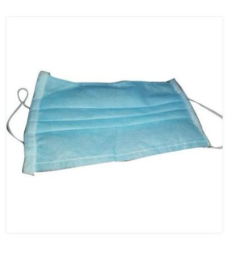 Rectangle Comfortable To Wear Skin Friendliness Blue Non Woven Surgical Disposable Face Mask