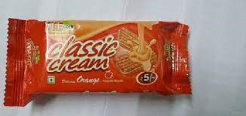 Glucose Crispy Crunchy Tasty And Yummy Classic Cream With Orange Flavor Biscuits