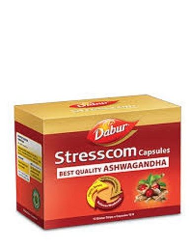 Dabur Stresscom Capsules, Ashwagandha, 10X12 Capsules, Packaging box