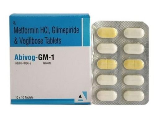 Metformin HCL Glimepiride Voglibose Tablets, 10x10 Tablets Blister