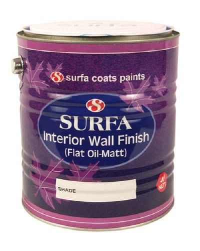 Smooth Finish Surfa Coats Paints, Surfa Interior Wall Finish (Flat Oil-Matt), 4 Liter Chemical Name: Methyl