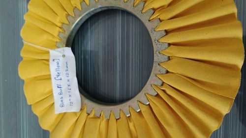 Round Yellow Bias Cut Buff With Diemsnion 12*16*127Mm