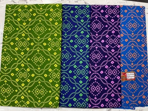 Washable 2.9M Long Printed Cotton Dyed Bothra Apsara Nighty Fabric In Bright Colors