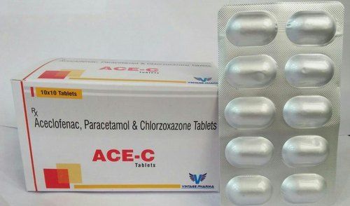 Ace-C Aceclofenac Paracetamol And Chlorzoxazone Tablet (10X10 Tablet) Age Group: Adult