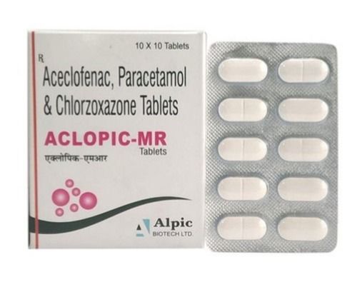 Aceclofenac Paracetamol Chlorzoxazone Tablets, 30x10 Tablets Blister