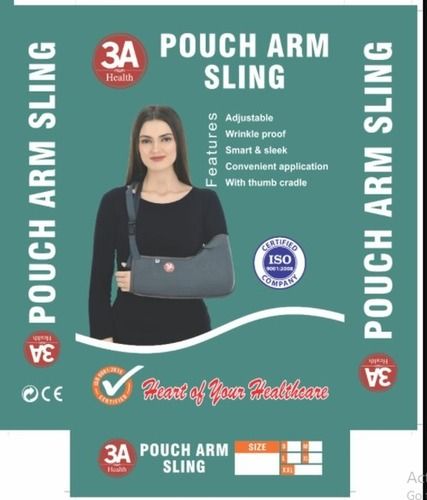 Adjustable Wrinkle Proof Pouch Arm Sling With Thumb Cradle For Hospital