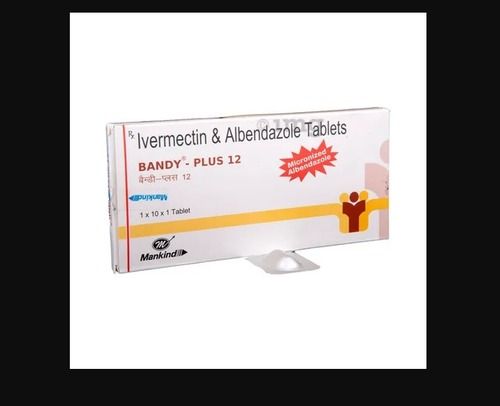 Bandy-Plus 12 Ivermectin Albendazole Tablets, 10x1x10 Tablets Blister Pack