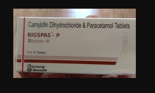 Bigspas-P Camylofin Dihydrochloride & Paracetamol Tablets, 4x10 Tablets Blister Pack