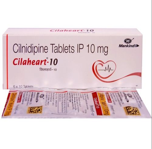 Cilnidipine Tablets IP 10Mg, 10x10 Tablets Blister Pack For High Blood Pressure Treatment