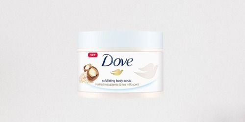  Dove Exfoliating Rice Milk & Macadamia फेस पॉलिश स्क्रब, 298 ग्राम पैक कलर कोड: व्हाइट