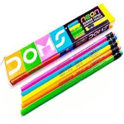 Easy To Grip Doms Neon Rubber Tipped Graphite Pencils For School And Office