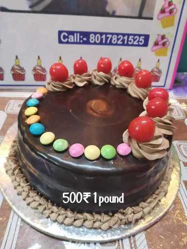 Fresh Delicious Chocolate Cake With Cherry And Jam For Birthday Party, 950 Gm Fat Contains (%): 0.3 Grams (G)