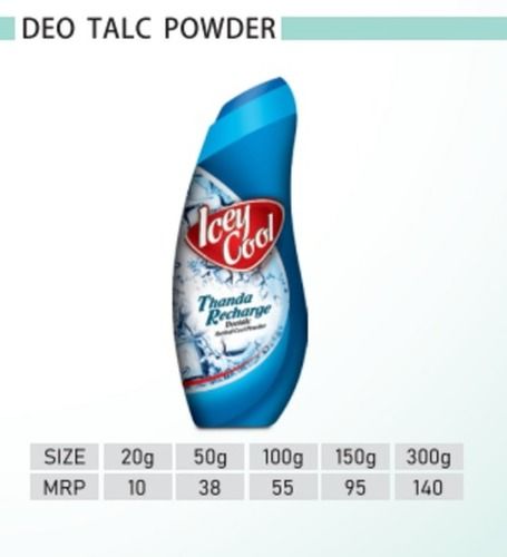 Icey Cool Thanda Recharge Deo Talc Prickly Heat Powder, Pack Size 300 gm