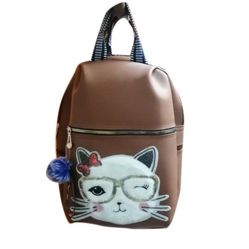 Security Light Weight And Spacious Brown Colour Stylish And Trendy Girls College Bags