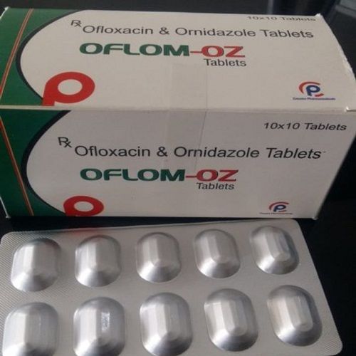 Ofloxacin And Ornidazole Tablets For Clinical, Hospital, Blister 10 X10 Tablets