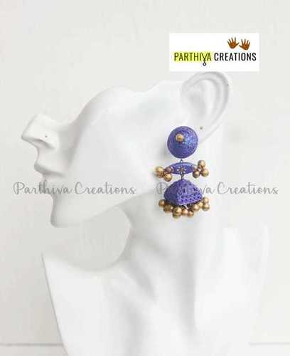 Terracotta Machine Made Fancy Designer Earrings For Party Wear