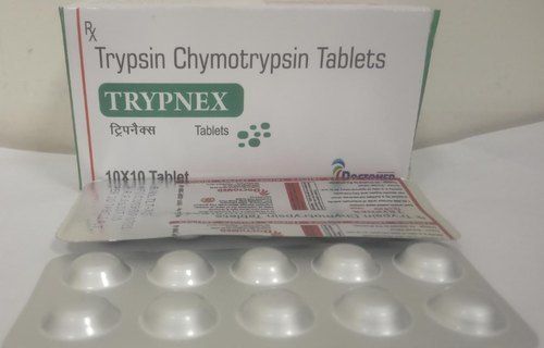 Trypnex Tablets Trypsin Chymotrypsin Tablets For Treatment Of Pain And Inflammation Swelling (10X10 Tablets) General Medicines