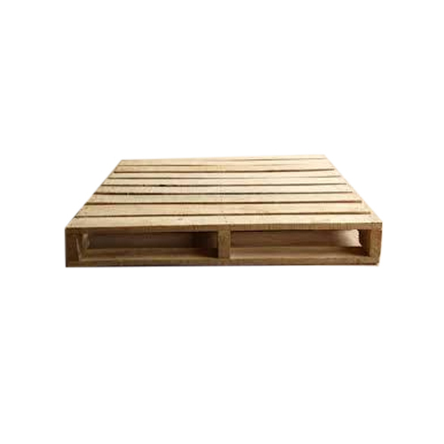 Two Way Rectangular Wooden Pallets 200 Kg - Color: Natural