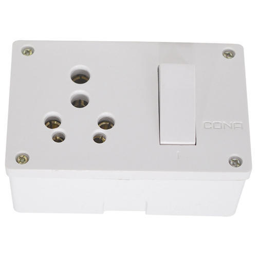 Plastic White Color And Rectangular Shape Electrical Switch Box For Offices And Home Use