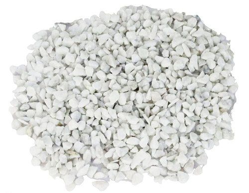 White  Marble Chips For Garden, Aquarium, Indoor Outdoor Decoration Pebbles Stone Regular Asymmetrical Marble Pebbles (White)