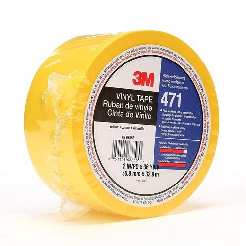 3M 471 Vinyl Tape - Yellow Colore - 2" X 36 yds