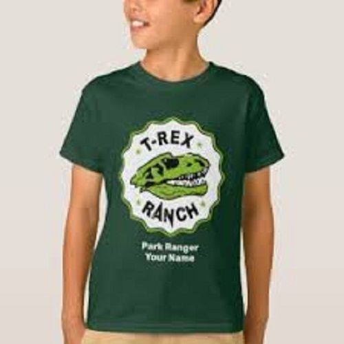 Casual Wear Green Color Round Neck Half Sleeves Graphic Style Boys T Shirts Age Group: 5-10