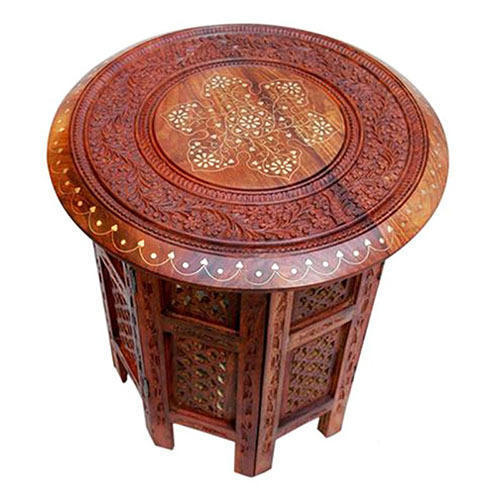 Light Weight Decorative Round Wooden Table For Living Room