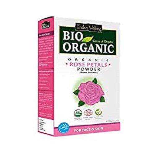 Indus Valley 100% Pure And Organic Rose Petals Powder For Face And Skin, 100Gm Best For: Daily Use