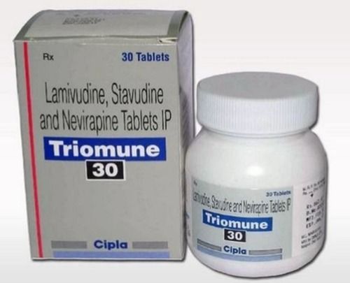  Lamivudine, Stavudine और Nevirapine टैबलेट, 30 टैबलेट सामग्री: Lamivudine 