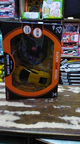 Yellow Plastic Friction Toy Car For Kids With Single Box Packaging