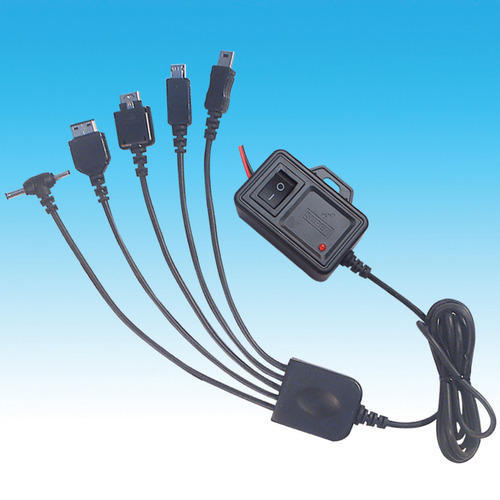 Portable Type Black Color Multi Type Mobile Charger With Fast Charging Body Material: Plastic