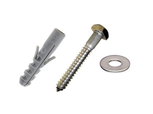 Round Stainless Steel Machine Screw With Nylon Wall Plug For Hardware Fittings With 3 Inch Size And Galvanized Finish