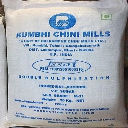  Kumbhi Chini Refined Crystalline Light Crushy Surface Hygienically Packed, 50 Kg