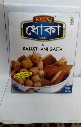 100Gm Keinj 100% Veg Rajasthani Besan Gatta Ready To Eat Snacks Box With No Colouring And No Preservatives Packaging Size: 50G