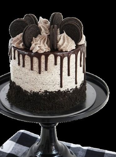 बिस्कुट टॉपिंग और जेली स्प्रिंकल्स के साथ 1 किलो ताजा स्वादिष्ट ओरियो चॉकलेट केक 
