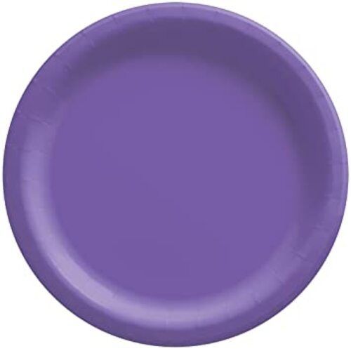 2mm Simplicity And Utility High Design Disposable Round Purple Plain Paper Plate