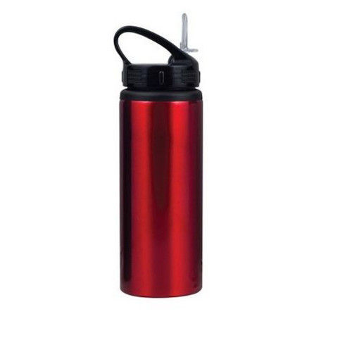 Metal Anti Crack And Leakage Red Colour Aluminum Water Bottle In Sipper Style