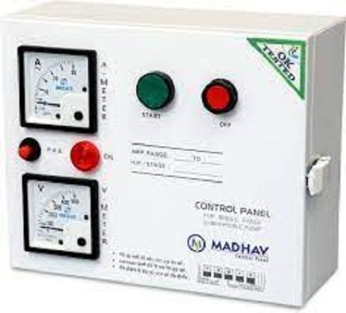 Gray Stainless Steel 1Hp Single Phase High-Pressure Electrical Submersible Control Panel Flow Rate: 400 Liters Per Minute.