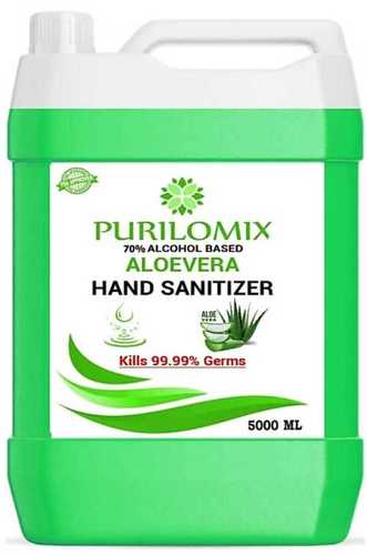 Kills 99.99% Germs Purilomix 70% Alcohol Based Aloevera Hand Sanitizer (5000ml)