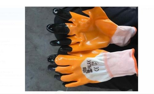 Light Weight Non Slip Grip Yellow And White Color Washable Surf Industrial Natural Rubber Gloves