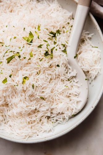  लंबे अनाज और मध्यम अनाज पकाने के लिए सफेद बासमती चावल 