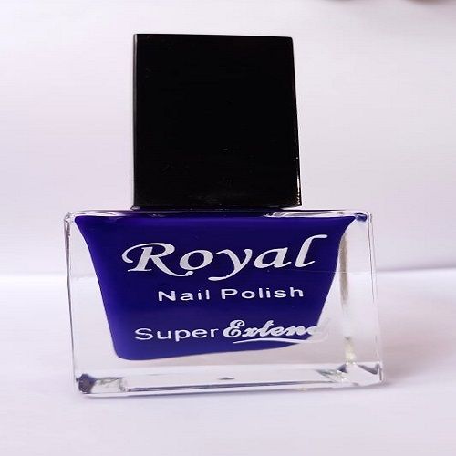 Liquid Quick Dry Royal Blue Color Super Nail Polish, Packaging Transparent Bottle