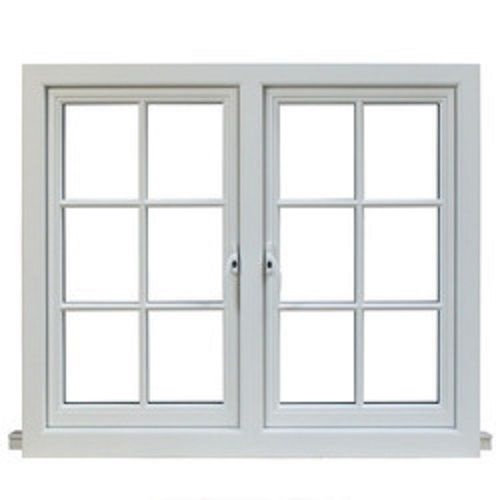 Upto 5 Feet White Frame Modular Design Aluminium Casement Window with Glass