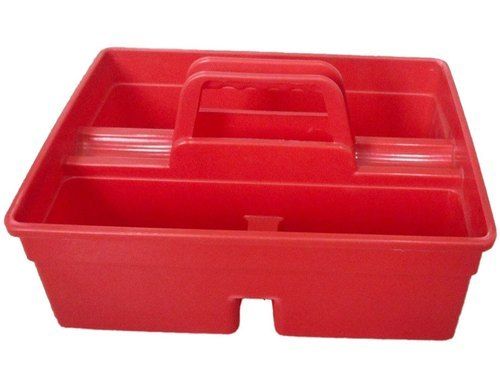 Very Spacious And Plain Plastic Red Cleaning Caddy Tool Basket And Anti Crack Plastic Hardness: Rigid