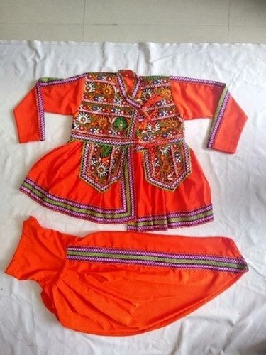  Orange Color Cotton Traditional Full Sleeve Angrakha Dress With Dhoti For Baby Boys Age Group: 3-6