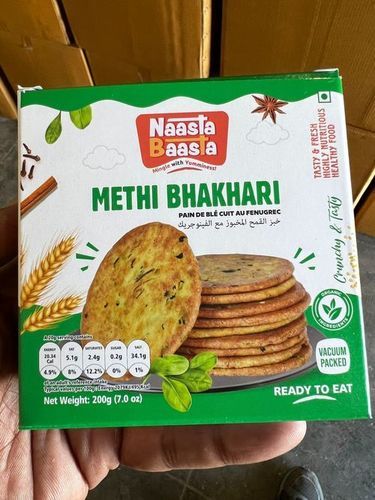 200 Gm Round Shape Methi Bhakri Bag Size: Different Available