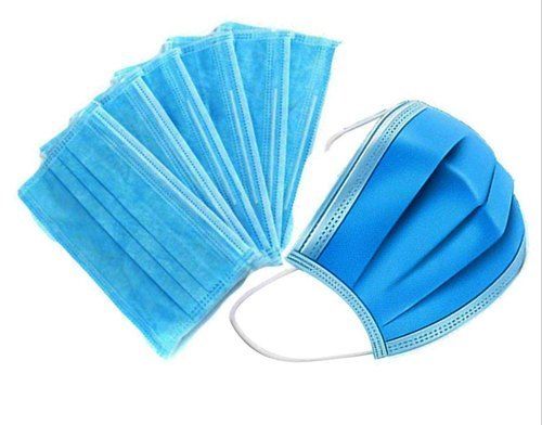 Bacteria Filteration Ability Disposable Surgical 3 Ply Blue Face Mask For Unisex